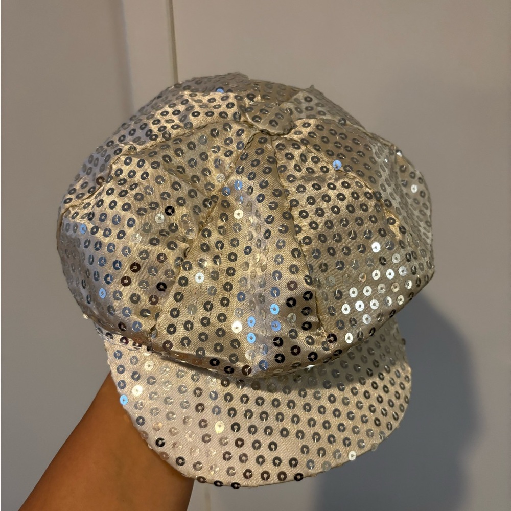 Y2K Sequin Newsboy Cap